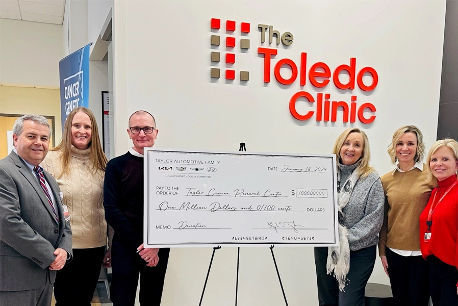 Donation check presentation event
